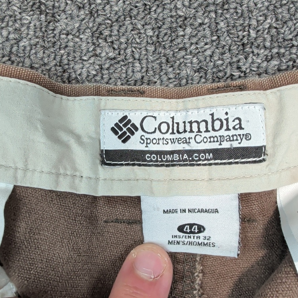 Columbia Gorpcore Utility Canvas Pants 44x32 Brown Rugged Workwear Hiking Cargo - Picture 4 of 13